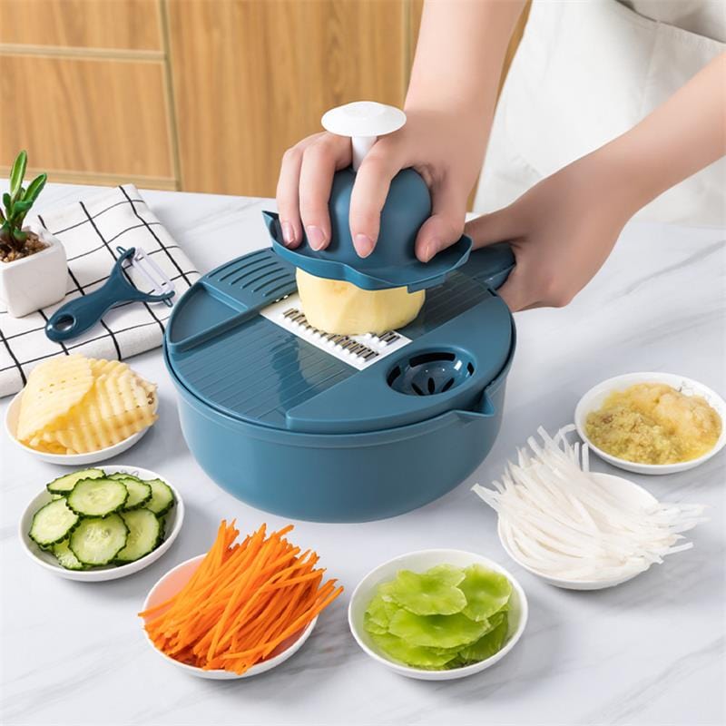 Multifunctional Fruit & Vegetable Slicer/Chopper. 15 in 1 Multifunctio –  Everyday Efficiency Tech