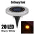 SearchFindOrder Warm light 20LED / 1 Pc Solar Glow Pathway Brilliance 16/20 LED Underground Solar Disk Lights