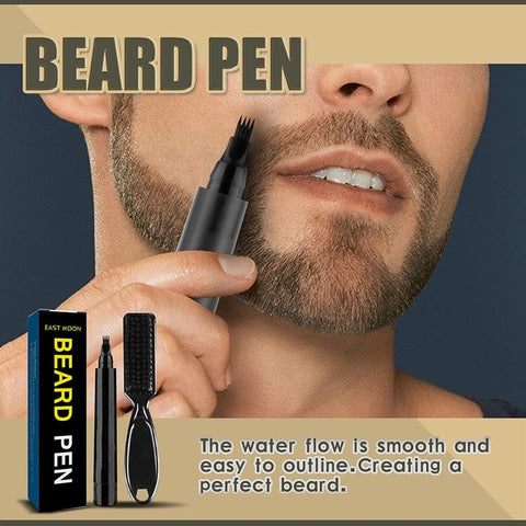 SearchFindOrder Waterproof Beard Filler Pencil & Brush Set Manly Tone Beard Craft