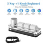 SearchFindOrder White 3-Key 1-Knob Macro Mechanical Keyboard