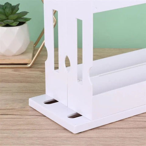 SearchFindOrder White Double Storage Rotating Food Rack