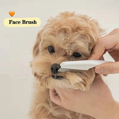 SearchFindOrder WHITE / L Pet Facial Cleaning Brush for Dogs
