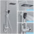 SearchFindOrder White LCD / China Elegant Modern 4-Function LCD Rainfall Shower Faucet System
