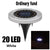 SearchFindOrder White light 20LED / 1 Pc Solar Glow Pathway Brilliance 16/20 LED Underground Solar Disk Lights