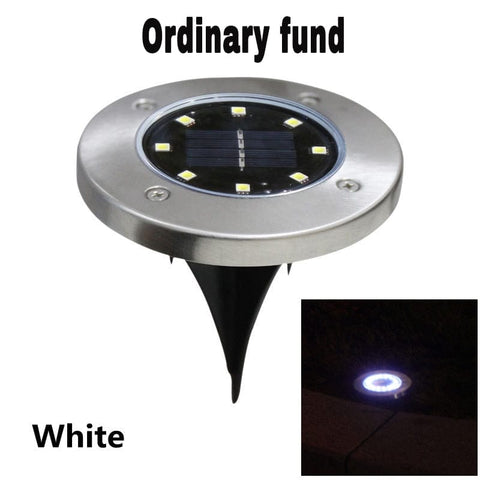SearchFindOrder White light 8LED / 1 Pc Solar Glow Pathway Brilliance 16/20 LED Underground Solar Disk Lights