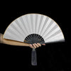 SearchFindOrder white / Ribs Pattern A Silk Steel Self-Defense Fan Elegant Kung Fu Mastery and Artful Craftsmanship