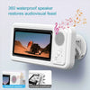 SearchFindOrder White Shower Phone Holder with Bluetooth Speaker