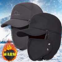 SearchFindOrder Winter Shield Hat Unisex Windproof Fleece Cap with Ear Protection