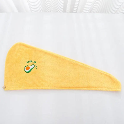 SearchFindOrder yellow / 25x63cm Gentle Lock Luxe Premium Microfiber Towel & Shower Cap Set for Effortless Hair Care