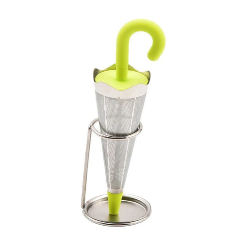 SearchFindOrder Yellow Colorful Umbrella Tea Infuser Stainless Steel & Silicone