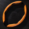 SearchFindOrder Yellow pair / China Universal Mahogany Wood Grain Steering Wheel Cover - Sleek All-Season Anti-Slip Set