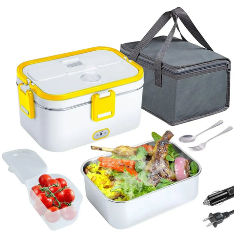 SearchFindOrder Yellow / us Stainless Steel Lunch Box with Electric Heating