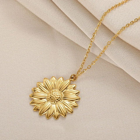 SearchFindOrder "You Are My Sunshine" Open Locket Sunflower Pendant Necklace