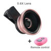 SearchFindOrder 0.6X Rose Gold and Remote 4K HD Super 15X Macro Lens for Smartphone Anti-Distortion 0.45X 0.6X Wide Angle Lens