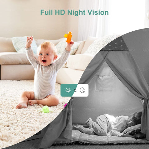 SearchFindOrder 1080P HD 2MP Mini WiFi Camera for Indoor Security, Auto-Tracking Baby Monitor with Motion Detection