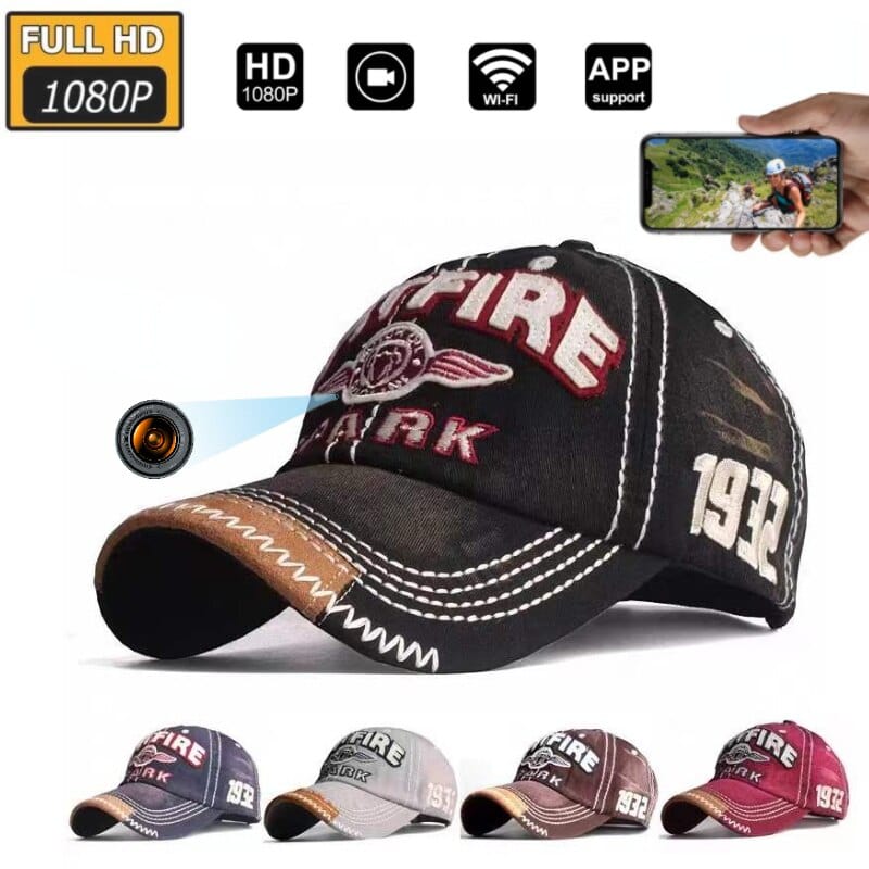 Hat Camera 1080p HD Wi-Fi Hat Camera with Mobile Phone Remote View – SearchFindOrder