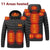SearchFindOrder 11 Heated Areas Black / 5XL Winter Outdoor Electric Heating Jacket