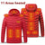 SearchFindOrder 11 Heated Areas Red / 5XL Winter Outdoor Electric Heating Jacket