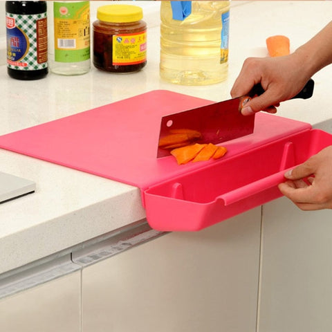 SearchFindOrder 2 in 1 Creative Cutting Board with Side Storage