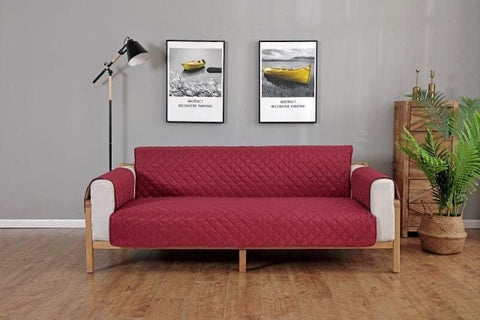 SearchFindOrder 2 seater 116x190cm / Wine Red Waterproof Dustproof Pet Sofa Slipcover Furniture Protector