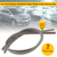 SearchFindOrder 2Pcs 710mm Car Auto Vehicle Soft Silicone Refills For Window Wiper Blades
