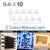 SearchFindOrder 3 Colors 10 Bulbs Hollywood Style Vanity Mirror USB LED Lights