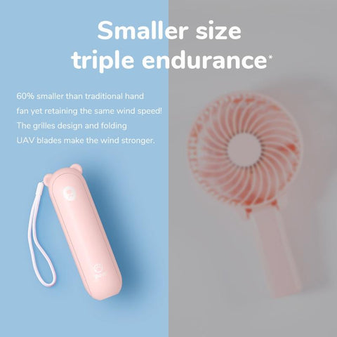 SearchFindOrder 3 in 1 Handheld Mini  Fan with Flash Light and Portable Charger