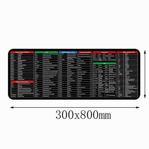 SearchFindOrder 300x800 / 2mm Shortcut Key Keyboard Desk Mouse pad