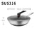 SearchFindOrder 32cm with Lid Stainless-Steel Honeycomb Nonstick Wok