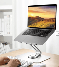 SearchFindOrder 360 Rotating Ergonomic Laptop Multi-Angle and Height Adjustable Aluminum Computer Stand