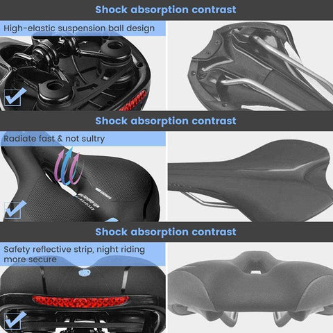 SearchFindOrder 3D GEL Hollow Breathable Bicycle Saddle Seat for Men and Women
