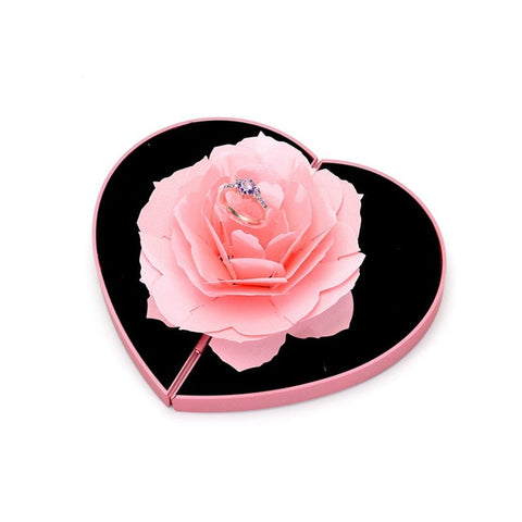 SearchFindOrder 3D Heart-Shaped Rose Ring Box