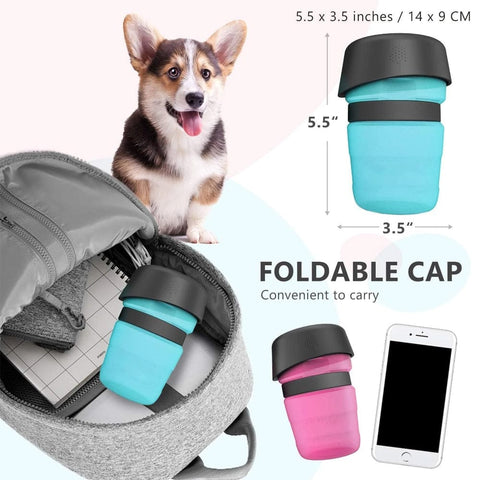 SearchFindOrder 500ml Foldable Leak-Proof Dog Water Bottle & Bowl
