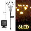 SearchFindOrder 6 LED Warm / 2 pcs Firefly Garden Solar LED Outdoor Lights