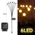 SearchFindOrder 6 LED Warm / 2 pcs Firefly Garden Solar LED Outdoor Lights
