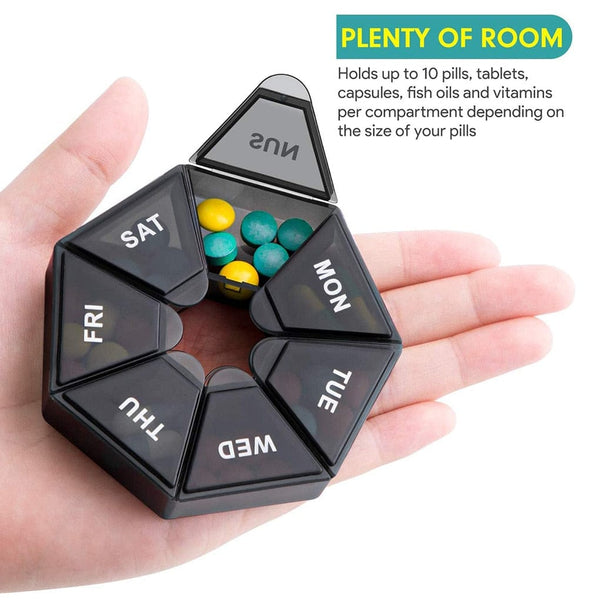 SearchFindOrder 7-Day Portable Storage Pill and Tablet Organized Container (2 Pieces)