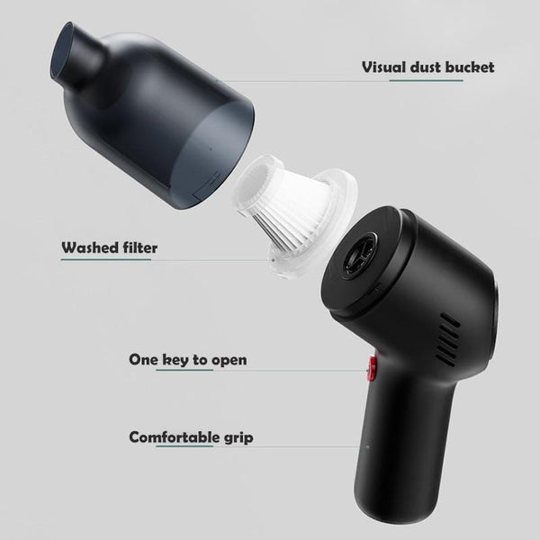 SearchFindOrder 8000Pa Mini Handheld Wireless Car Vacuum Cleaner with HEPA Filter