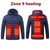 SearchFindOrder 9 Heated Areas Blue / L Winter Outdoor Electric Heating Jacket