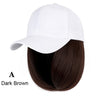 SearchFindOrder A dark brown Knitted Long Hair Wig Beanie