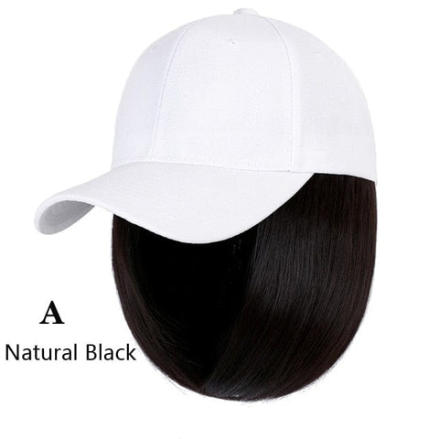 SearchFindOrder A natural black Knitted Long Hair Wig Beanie