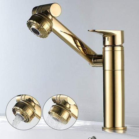 SearchFindOrder All Gold Short (20 cm/7.87 inch) Multi Directional 360° Super Faucet