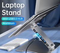 SearchFindOrder Aluminum Foldable Laptop Notebook Cooling Stand with USB 3.0 Hub