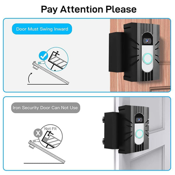 SearchFindOrder Anti-Theft Video Doorbell Door Mount For Home Apartment Office Renters
