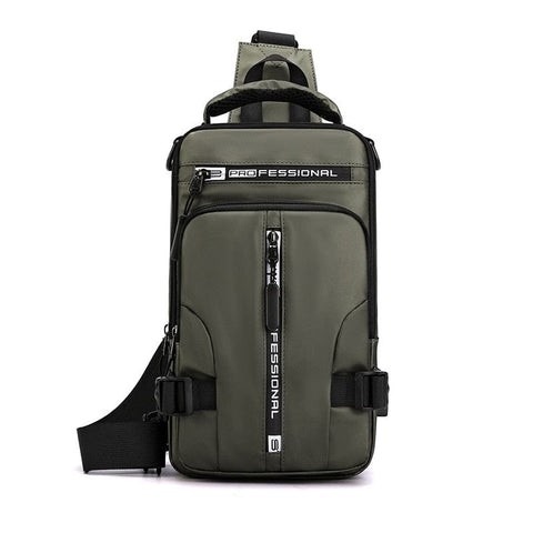 SearchFindOrder ArmyGreen B Elegant Multifunction USB Charging Mini Crossbody Travel Bag