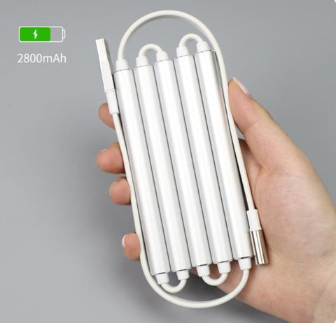 SearchFindOrder Auto-Folding Magnetic Charging Cable with Built-in Power Bank