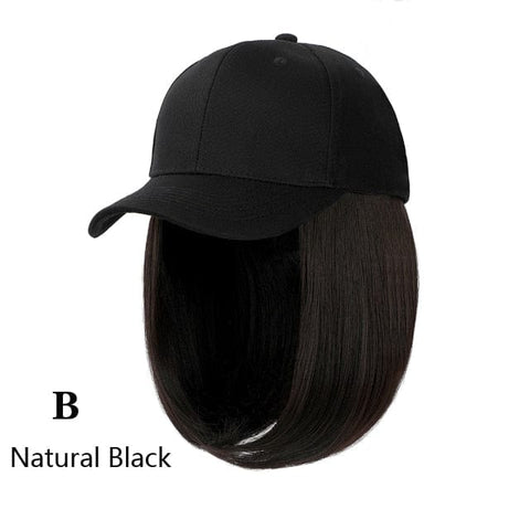 SearchFindOrder B natural black Knitted Long Hair Wig Beanie