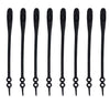 SearchFindOrder Black 16pc/pack No Tie Elastic Silicone Shoelaces