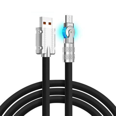 SearchFindOrder Black / 1M for Type C 180° Rotatable 120w Super Fast Charging Cable