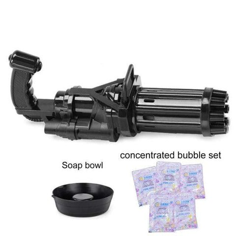 SearchFindOrder Black Bubble Machine with 5 Bags of Concentrated Soap 2-in-1 Electric Bubble Machine