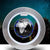 SearchFindOrder Black Circle Mount with Light / UK PLUG Floating  Anti-Gravity LED World Map Lamp